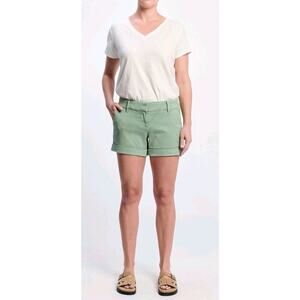 Dear John Hampton Shorts Olive Green Cuffed Shorts Womens 25 Classic Old Money